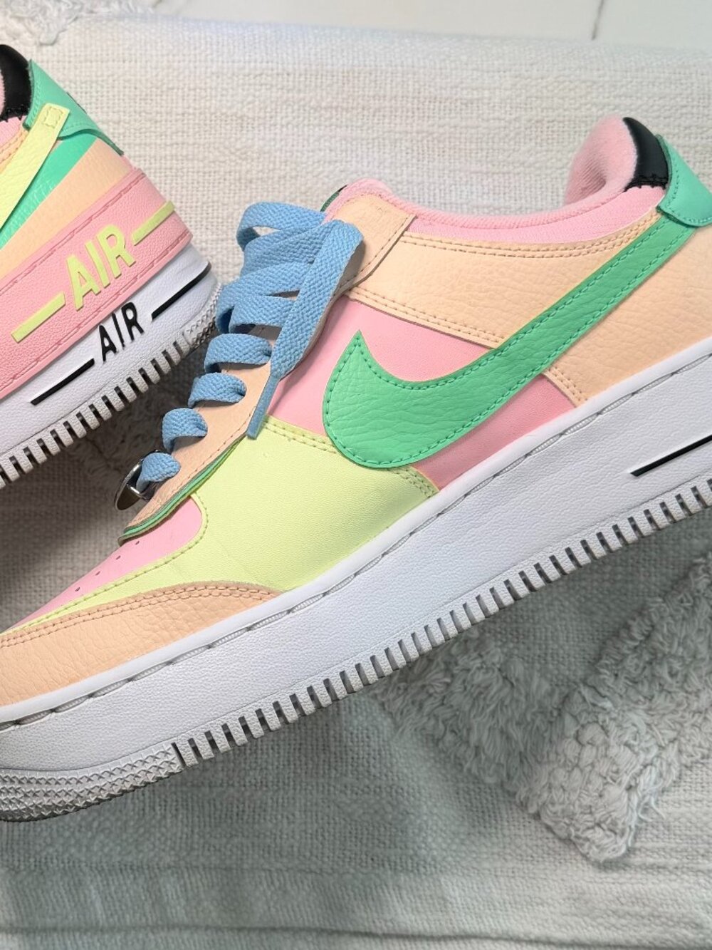 Nike Air Force 1's Shadow "Arctic Punch Barely Volt"